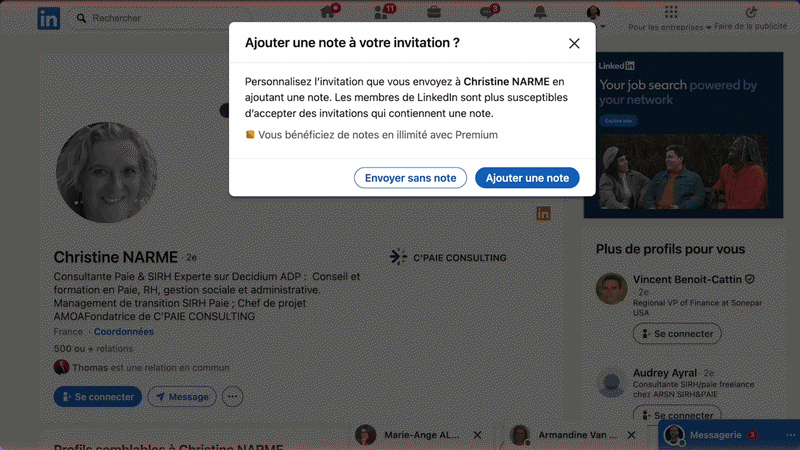Demo of the AI prospecting automatically on LinkedIn