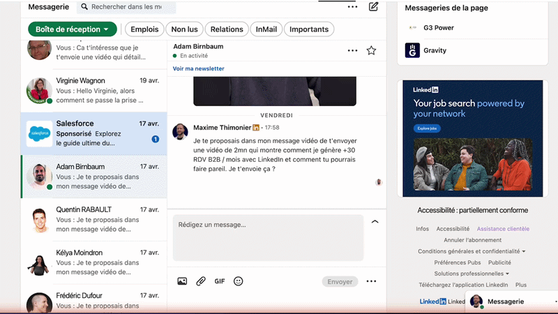 Demo of the AI running a prospecting task autonomously