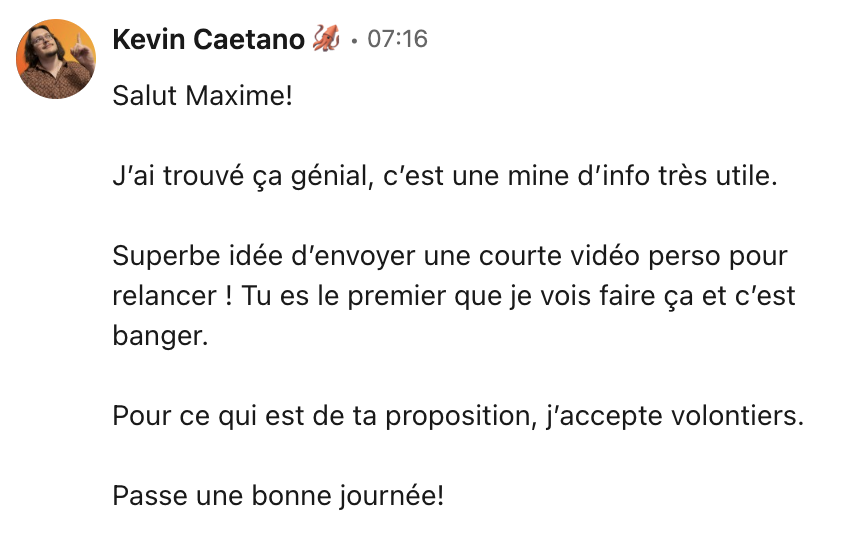 LinkedIn testimonial - You're the first person I've seen do this